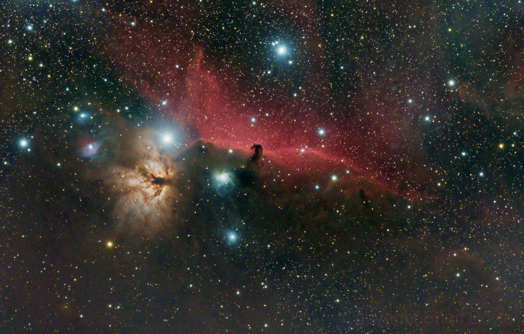 Horsehead and Flame - photo by Brian Boyle