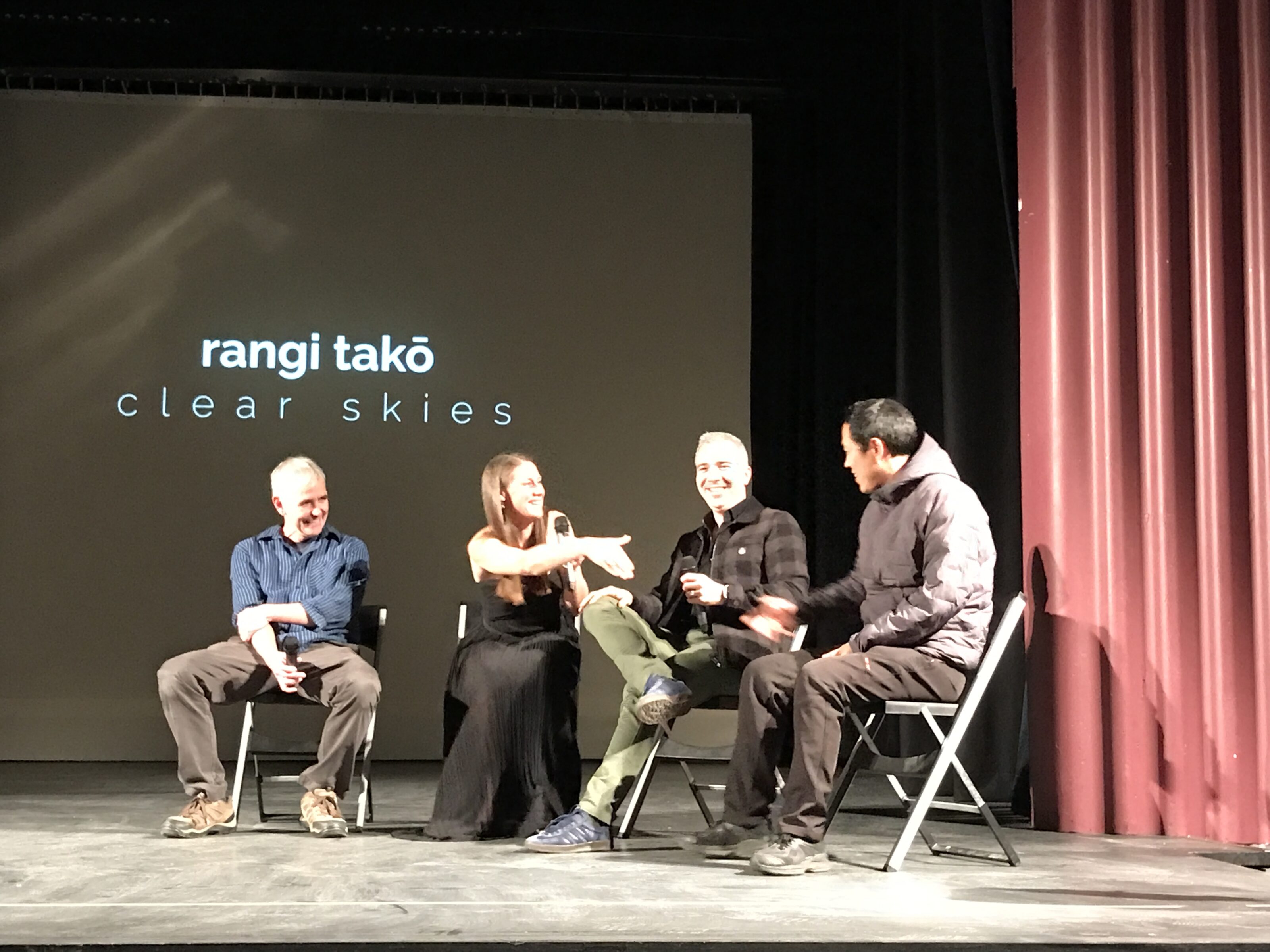 Andy and Liz interviewing Joe Nidd and Richard Zheng at the Premiere